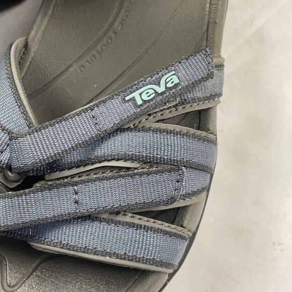 Teva Tirra Sandals Women Size 7.5 Blue Strappy Sport Hiking Walking Shoe #4266 - Picture 10 of 11